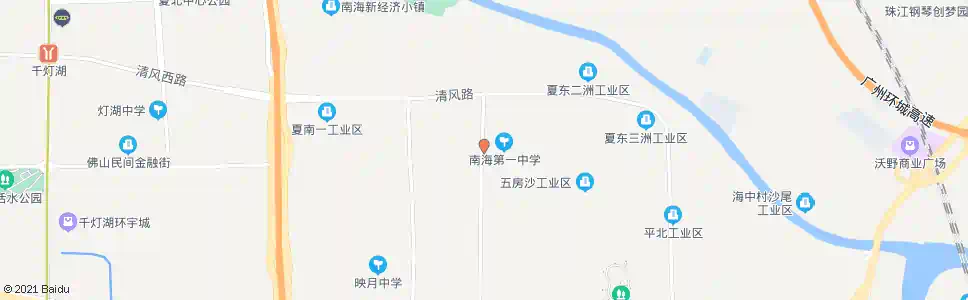 佛山南海一中西门_公交站地图_佛山公交_妙搜公交查询2025