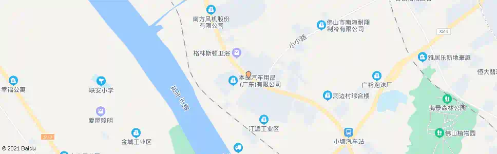 佛山本田用品_公交站地图_佛山公交_妙搜公交查询2025