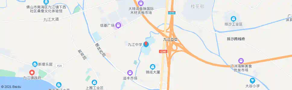 佛山九江中学_公交站地图_佛山公交_妙搜公交查询2025