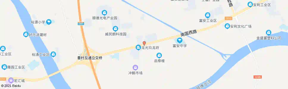 佛山富裕村_公交站地图_佛山公交_妙搜公交查询2025