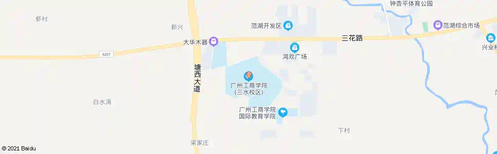 佛山广州工商职业技术学院(三水校区)_公交站地图_佛山公交_妙搜公交查询2025