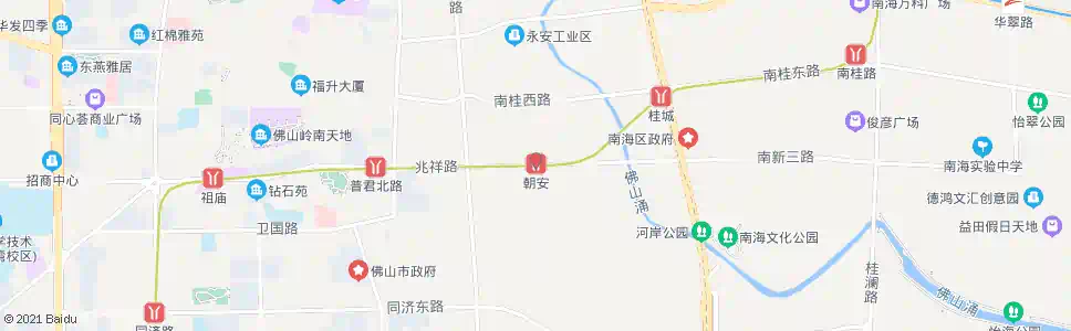 佛山朝安地铁站_公交站地图_佛山公交_妙搜公交查询2025