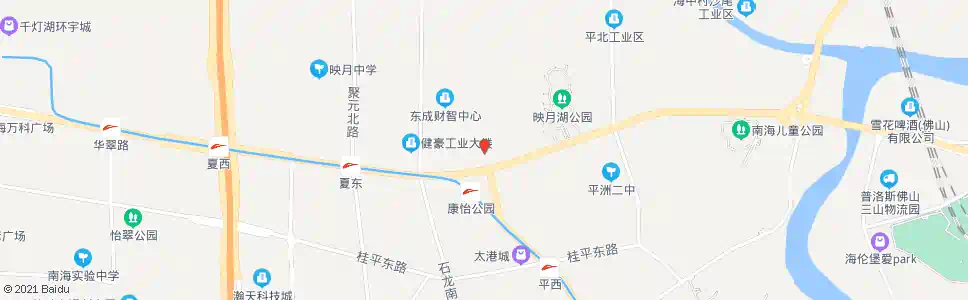 佛山桂城交管所_公交站地图_佛山公交_妙搜公交查询2025