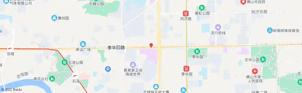 佛山季华四路东_公交站地图_佛山公交_妙搜公交查询2025