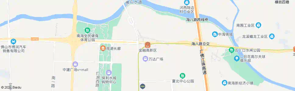 佛山金融高新区站_公交站地图_佛山公交_妙搜公交查询2025