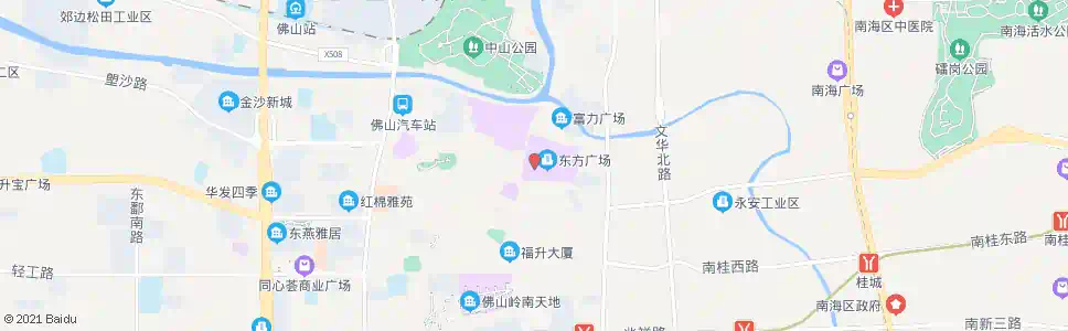 佛山东方广场北门A站_公交站地图_佛山公交_妙搜公交查询2025