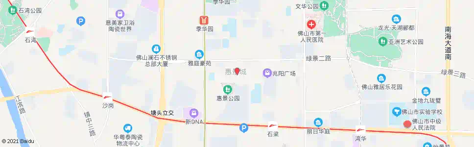 佛山惠景城_公交站地图_佛山公交_妙搜公交查询2025