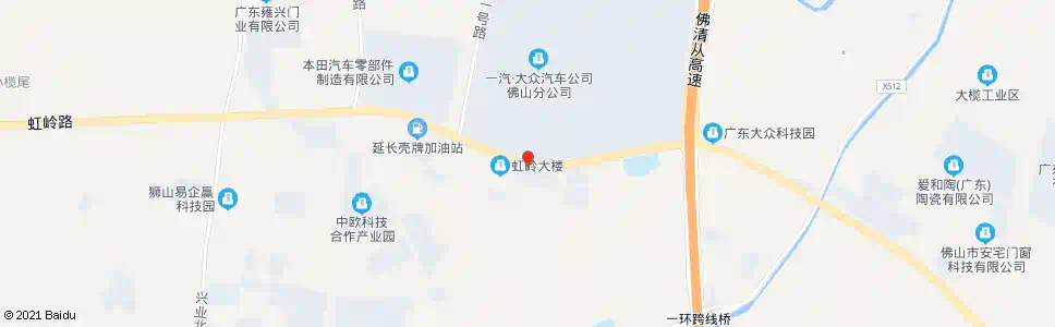 佛山一汽大众_公交站地图_佛山公交_妙搜公交查询2025
