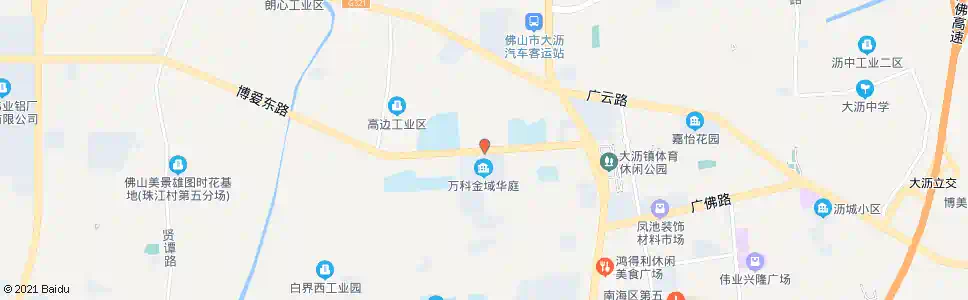 佛山万科金域华庭_公交站地图_佛山公交_妙搜公交查询2025