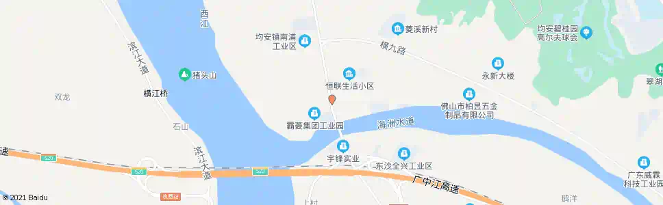 佛山珠江桥脚_公交站地图_佛山公交_妙搜公交查询2025