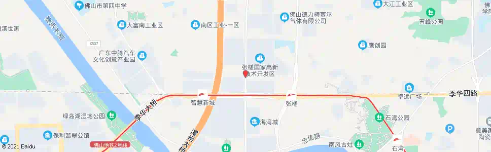 佛山城西工业区_公交站地图_佛山公交_妙搜公交查询2025