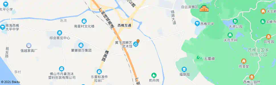 佛山黄飞鸿武术馆_公交站地图_佛山公交_妙搜公交查询2025