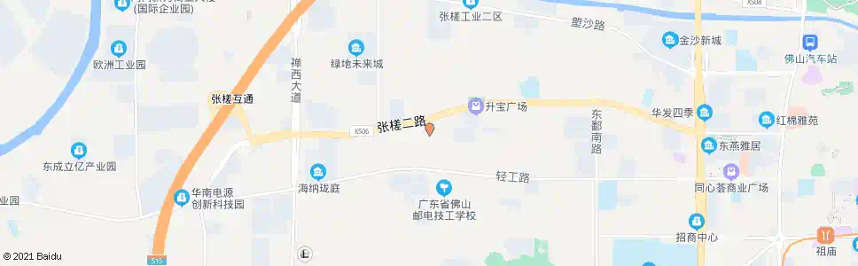 佛山张槎医院西_公交站地图_佛山公交_妙搜公交查询2025