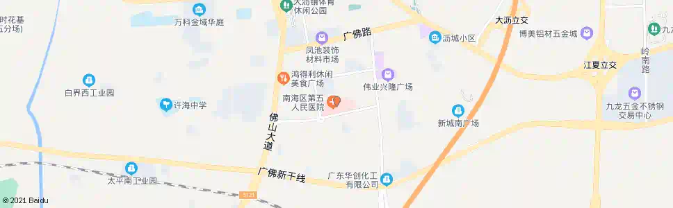 佛山大沥医院_公交站地图_佛山公交_妙搜公交查询2025