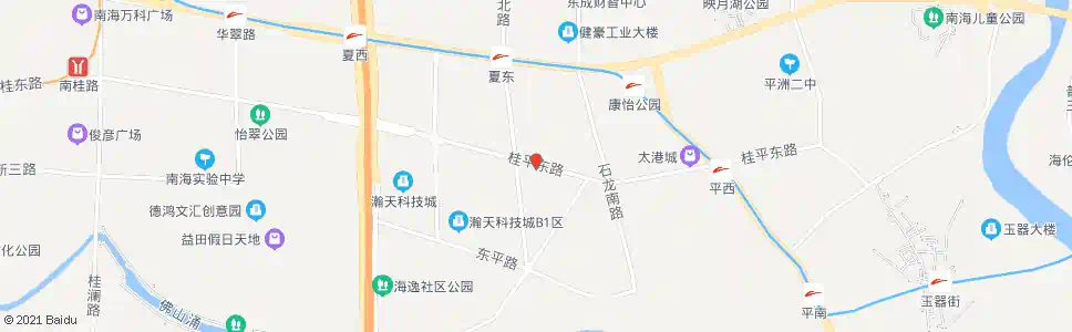 佛山桂平美食城_公交站地图_佛山公交_妙搜公交查询2025