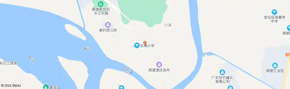 佛山左滩石山_公交站地图_佛山公交_妙搜公交查询2025