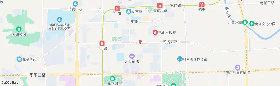 佛山同济市场北_公交站地图_佛山公交_妙搜公交查询2025