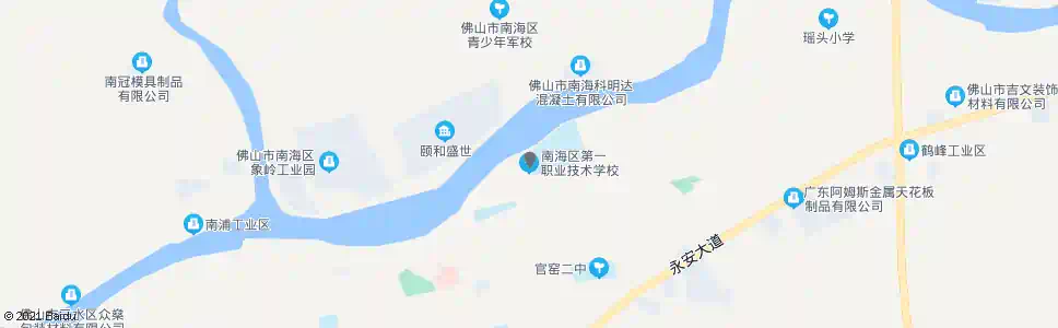 佛山横江铁料城(南海第一职业技术学校)_公交站地图_佛山公交_妙搜公交查询2025