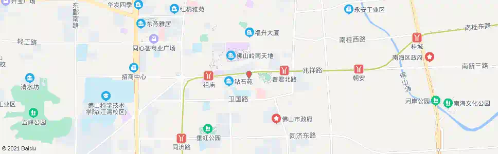 佛山古一小学_公交站地图_佛山公交_妙搜公交查询2025