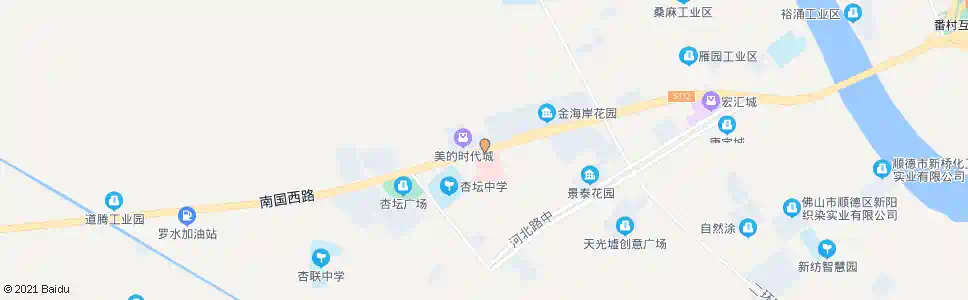 佛山杏坛医院正门_公交站地图_佛山公交_妙搜公交查询2025