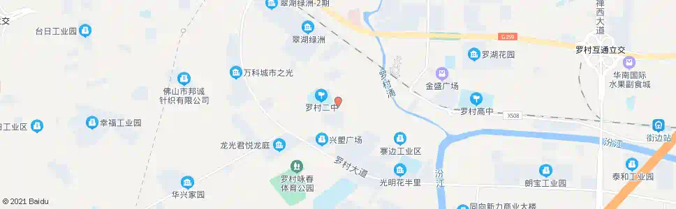 佛山罗村二中_公交站地图_佛山公交_妙搜公交查询2025