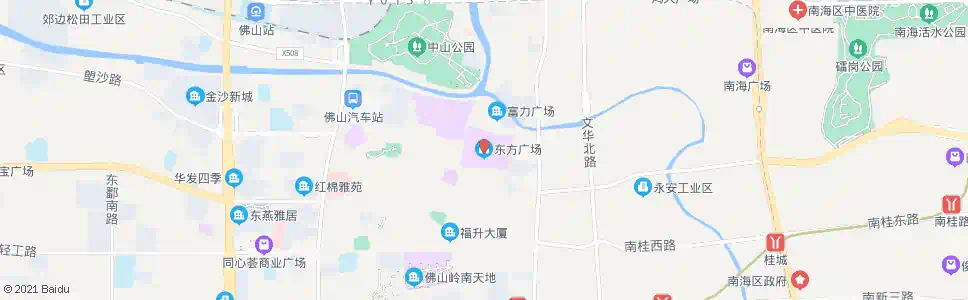 佛山东方广场总站_公交站地图_佛山公交_妙搜公交查询2025