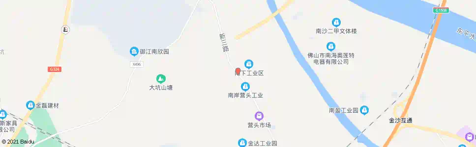 佛山洞边工业区路口_公交站地图_佛山公交_妙搜公交查询2025