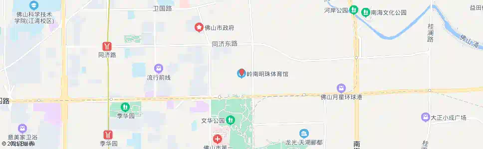 佛山岭南明珠体育馆_公交站地图_佛山公交_妙搜公交查询2025