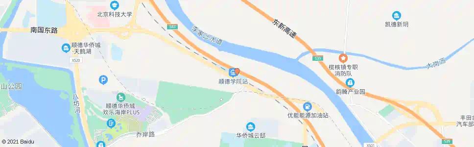 佛山广珠城轨顺德学院站_公交站地图_佛山公交_妙搜公交查询2025