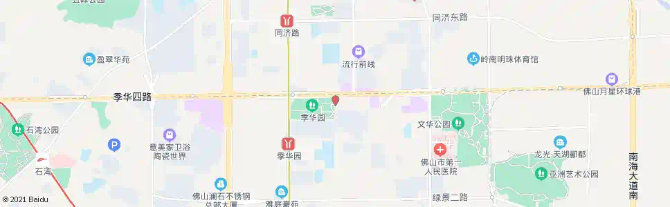 佛山季华园东门_公交站地图_佛山公交_妙搜公交查询2025