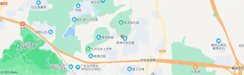 广州南湖乐园_公交站地图_广州公交_妙搜公交查询2025
