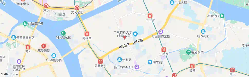广州宝岗大道中_公交站地图_广州公交_妙搜公交查询2025