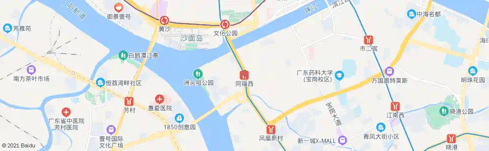 广州同福西_公交站地图_广州公交_妙搜公交查询2025