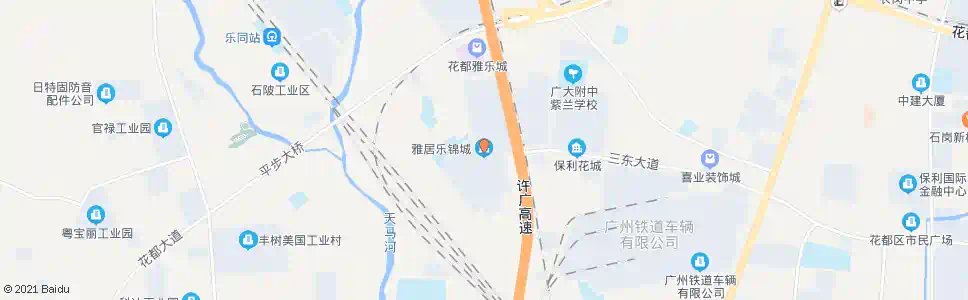 广州花都雅居乐锦城花园总站_公交站地图_广州公交_妙搜公交查询2025