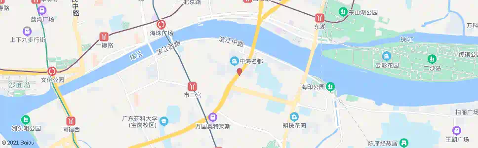 广州江湾桥南_公交站地图_广州公交_妙搜公交查询2025