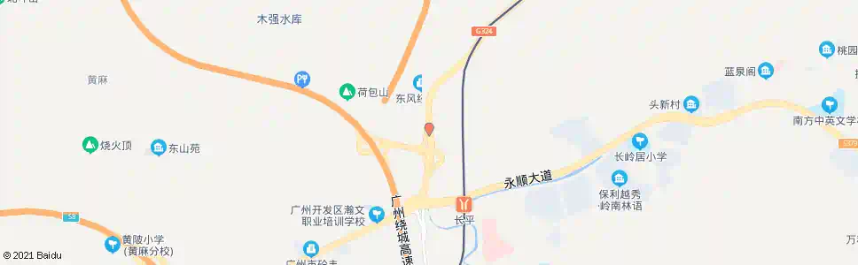 广州木摾水库_公交站地图_广州公交_妙搜公交查询2025