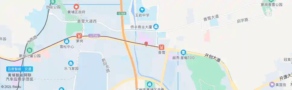 广州开创大道(香雪八路路口)_公交站地图_广州公交_妙搜公交查询2025