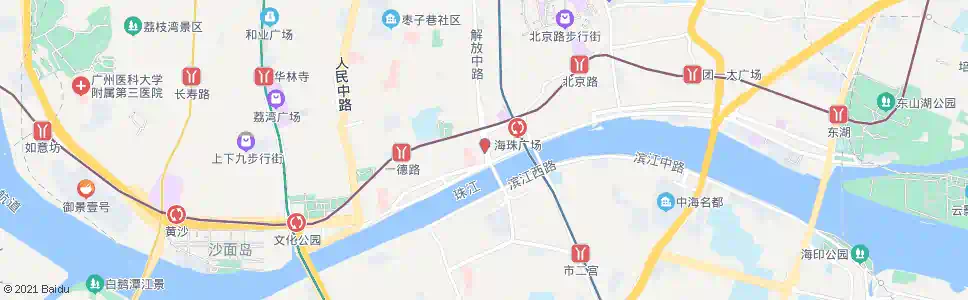 广州解放南路(沿江路口)_公交站地图_广州公交_妙搜公交查询2025
