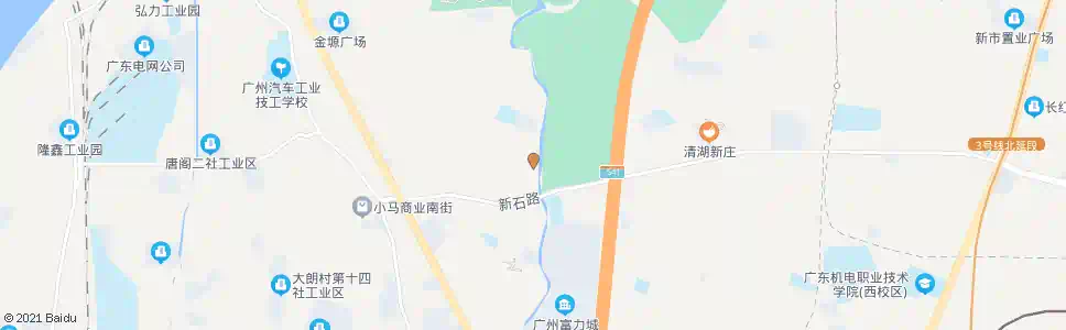 广州石马涌边大街中_公交站地图_广州公交_妙搜公交查询2025