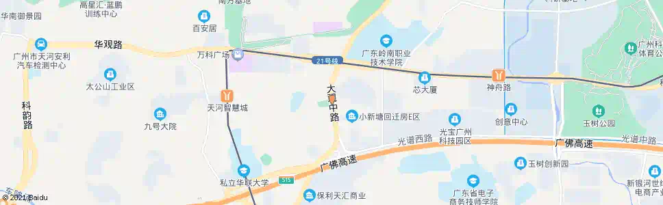 广州小新塘_公交站地图_广州公交_妙搜公交查询2025