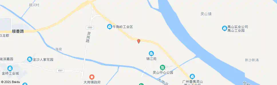 广州灵山村_公交站地图_广州公交_妙搜公交查询2025