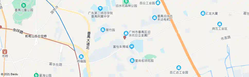 广州旧水坑村口(城区大道)_公交站地图_广州公交_妙搜公交查询2025