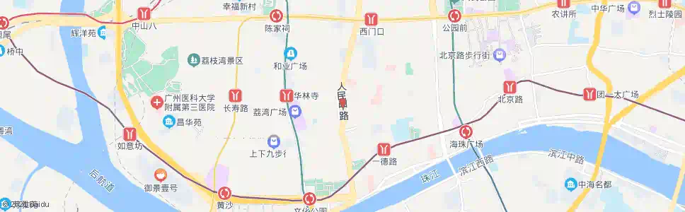 广州上九东_公交站地图_广州公交_妙搜公交查询2025