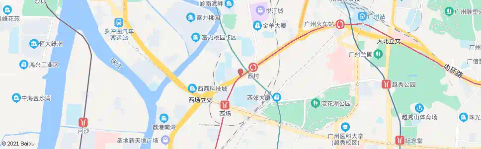 广州富力环市西苑(西村)_公交站地图_广州公交_妙搜公交查询2025