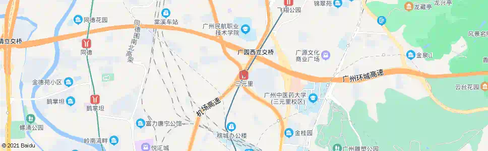 广州三元里_公交站地图_广州公交_妙搜公交查询2025
