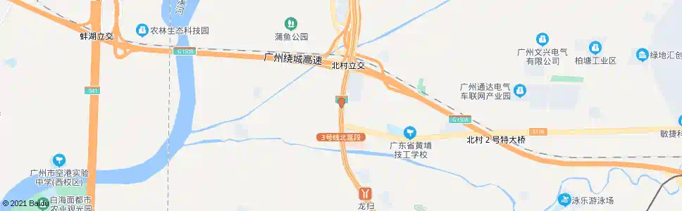 广州北村闸_公交站地图_广州公交_妙搜公交查询2025