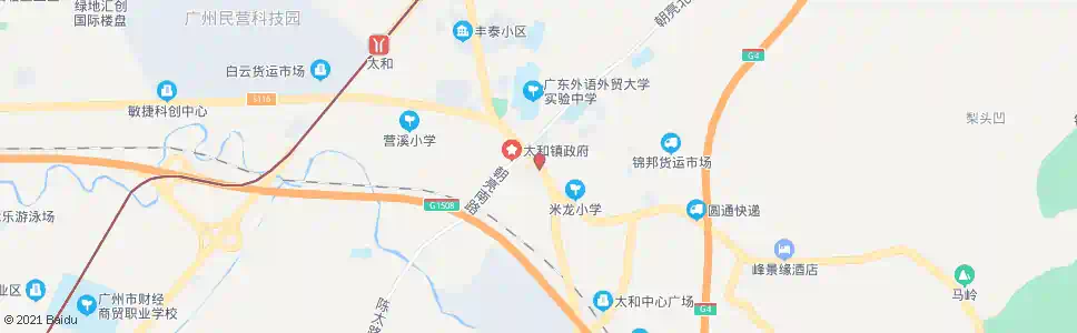 广州太和中路_公交站地图_广州公交_妙搜公交查询2025