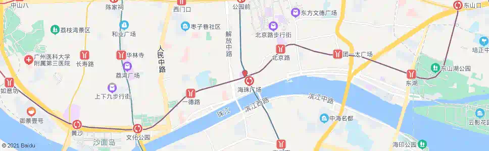 广州海珠广场(起义路)_公交站地图_广州公交_妙搜公交查询2025