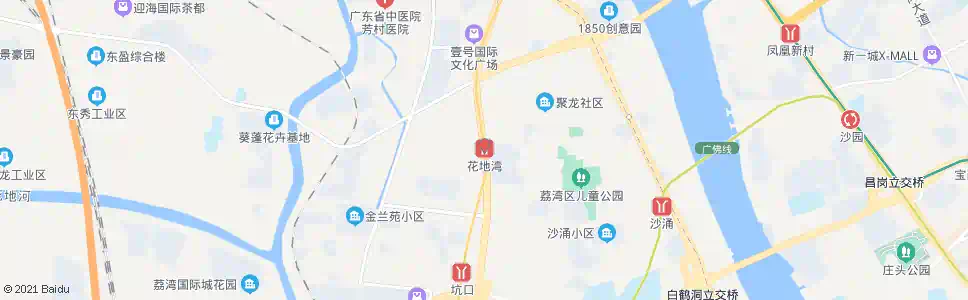 广州花地湾站_公交站地图_广州公交_妙搜公交查询2025