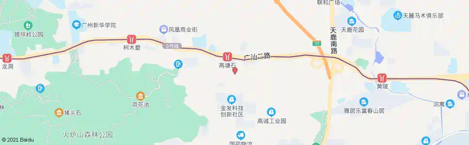 广州高普路北_公交站地图_广州公交_妙搜公交查询2025